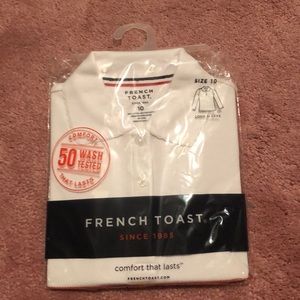 White collard long sleeve shirt